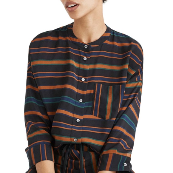 Madewell Tops - Madewell Clermont Stripe Silk Blouse